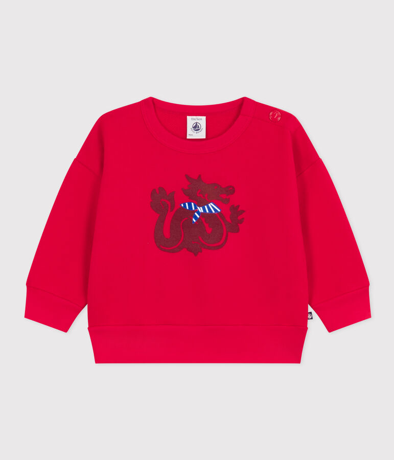Sweatshirt van molton voor baby's rood CORRIDA