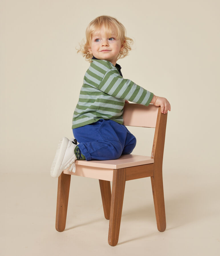 Tee-shirt manches longues en jersey fin b&eacute;b&eacute; vert/vert