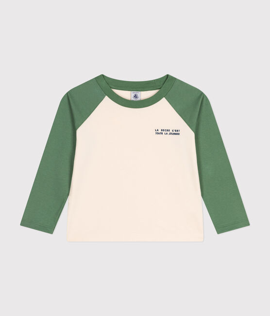 T-shirt met lange mouw van dunne jersey voor jongens AVALANCHE/ PALMERAIE