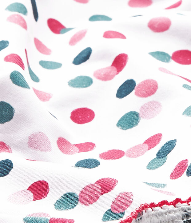 Maillot de bain b&eacute;b&eacute; fille imprim&eacute; blanc/multicouleur