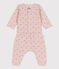 Ensemble imprimé en tubique bébé rose SALINE/blanc MULTICO