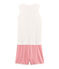 Pyjacourt fille en côte rose CUPCAKE/blanc MARSHMALLOW