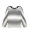 Marinière enfant garçon beige COQUILLE/bleu SMOKING