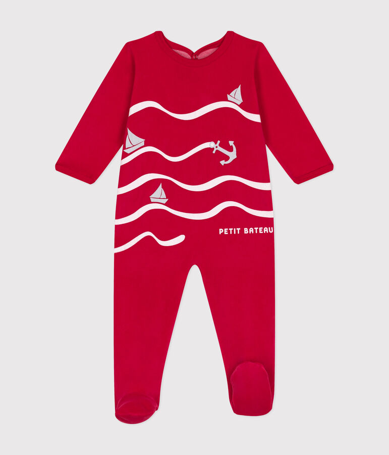 Dors bien en velours b&eacute;b&eacute; rouge