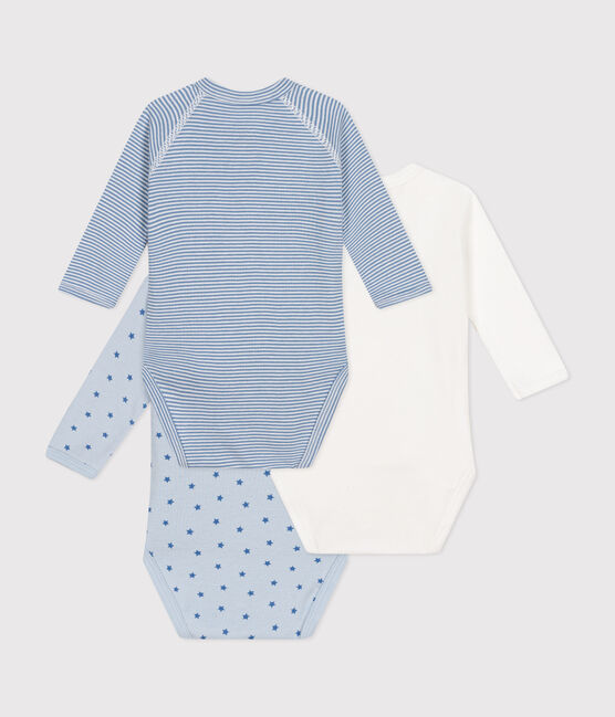 Set van 3 katoenen overslagbody's met lange mouw voor baby's variante 1