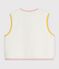 Gilet enfant en sherpa sans manches uni blanc cass&eacute;