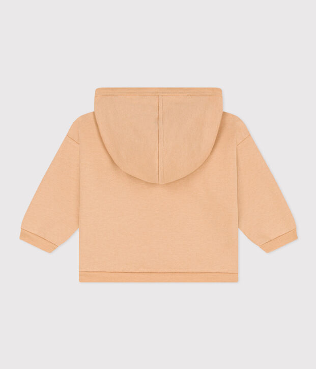 Sweatshirt &agrave; capuche en molleton b&eacute;b&eacute; beige