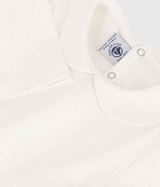 Blouse manches longues bébé en coton blanc MARSHMALLOW