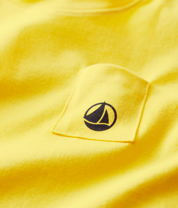 Tee-shirt manches courtes en jersey enfant gar&ccedil;on jaune