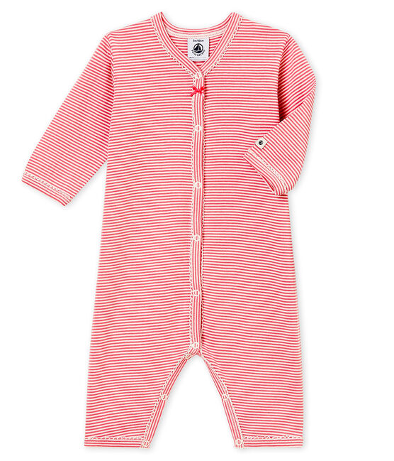 Dors bien sans pieds bébé fille rose CHEEK/blanc MARSHMALLOW
