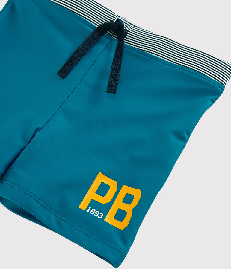 Gerecyclede zwembroek voor jongens blauw MYKONOS