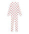 Pyjama fille en côte blanc MARSHMALLOW/rouge TERKUIT