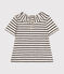 Bloesje met korte mouw van jersey voor baby's wit AVALANCHE/blauw SMOKING