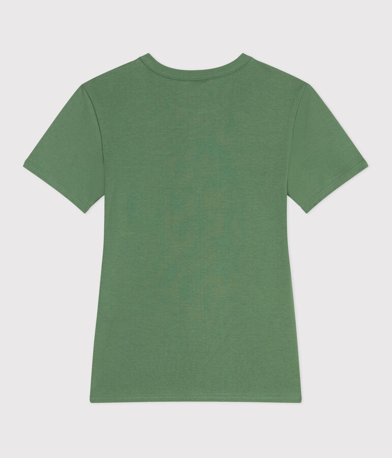 Effen katoenen T-shirt L'Iconique voor dames groen
