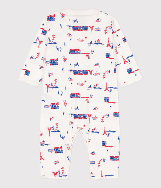 Dors-bien sans pieds Paris en coton blanc MARSHMALLOW/blanc MULTICO