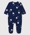 Slaappakje in biologisch katoen voor baby's Tajinebanane x Petit Bateau blauw MEDIEVAL/wit MULTICO