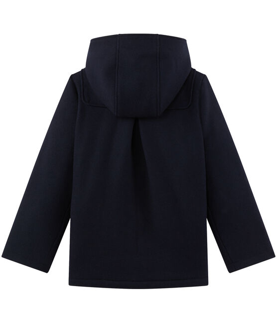 Duffle coat fille en drap de laine bleu SMOKING