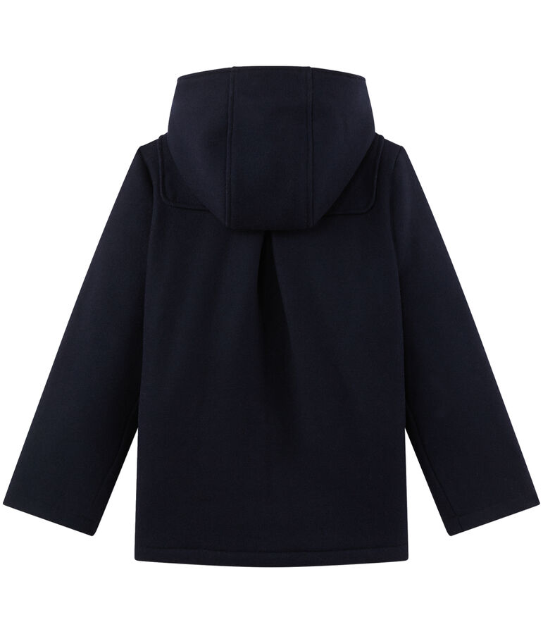Wollen duffelcoat voor meisjes blauw