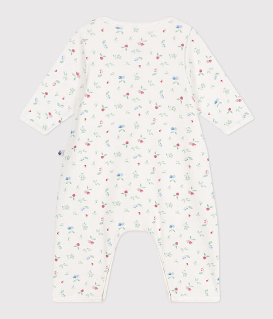 Bodyjama bébé en coton sans pieds fruits blanc MARSHMALLOW/blanc MULTICO