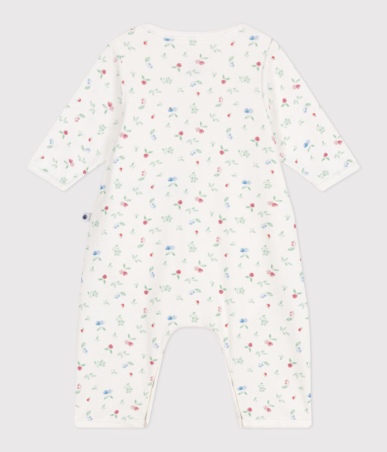 Bodyjama b&eacute;b&eacute; en coton sans pieds fruits blanc/multicouleur