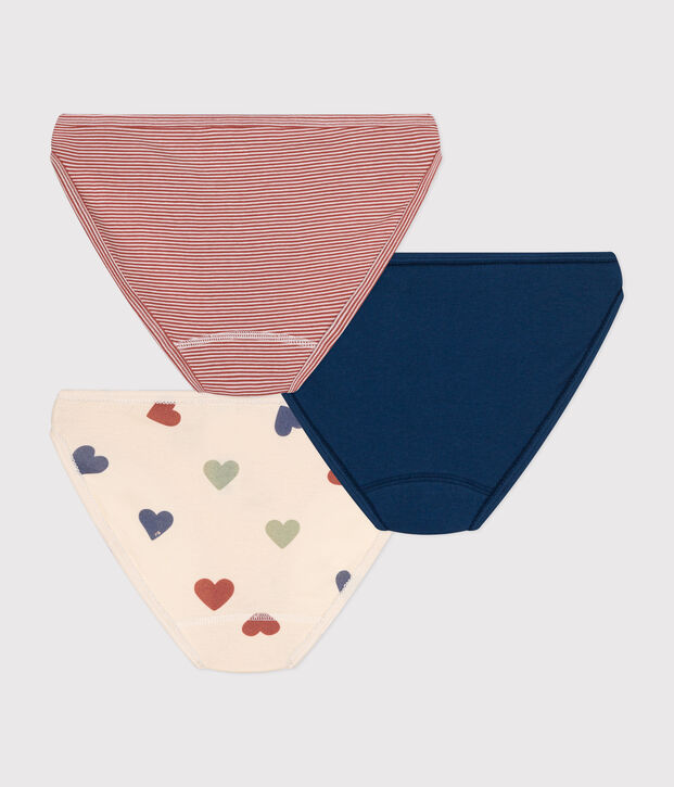 Lot de 3 culottes en coton femme multicouleur