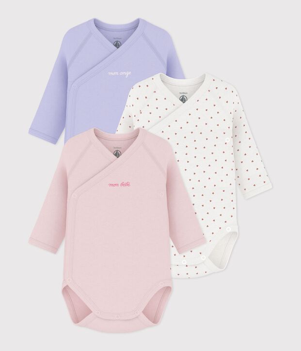 Set van katoenen babyrompertjes met lange mouwen en print multicouleur