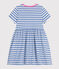 Robe rayée manches courtes en coton enfant fille GAULOISE/ MARSHMALLOW
