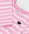 Robe enfant manches longues en coton rose BOUDOIR/ MILK