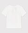 T-shirt met korte mouwen van katoen met motief voor baby's wit MARSHMALLOW