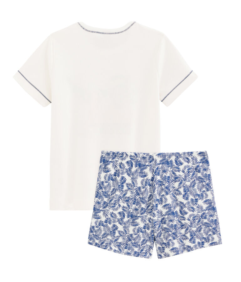 Pyjacourt petit gar&ccedil;on en c&ocirc;te blanc/multicouleur