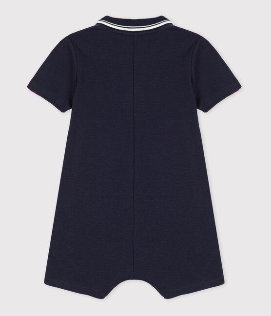 Korte playsuit van katoen voor baby's blauw SMOKING