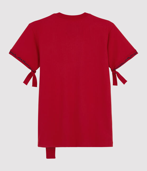 T-shirt Dames/Heren Christoph Rumpf x Petit Bateau rood TERKUIT