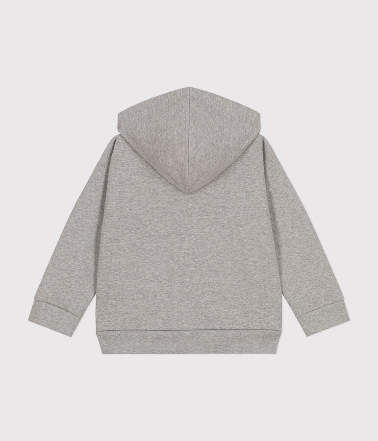 Sweatshirt zipp&eacute; &agrave; capuche en molleton enfant gar&ccedil;on gris