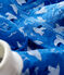 Lot bonnet naissance et chaussons bleus bébé en tubique en coton biologique variante 1