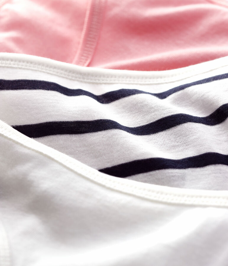 Set van 3 slips van dun katoen Dames multicouleur