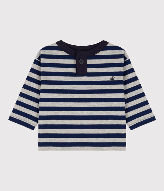 T-shirt met lange mouwen voor baby's van katoen blauw MEDIEVAL/ FUMEE