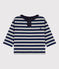 T-shirt met lange mouwen voor baby's van katoen blauw MEDIEVAL/ FUMEE
