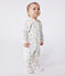 Katoenen babypyjama met busjesprint wit MARSHMALLOW/wit MULTICO