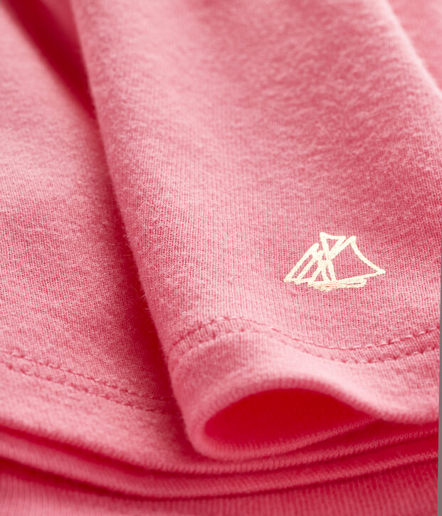 Effen blouse met korte mouwen babymeisje roze