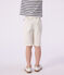Bermuda short enfant en coton uni blanc