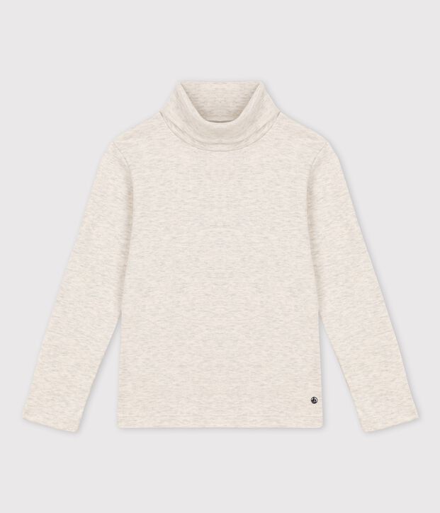 Sous-pull en coton enfant fille / gar&ccedil;on beige chin&eacute;
