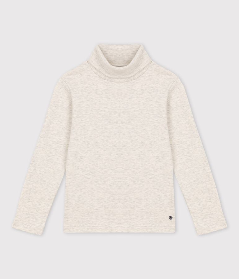 Sous-pull en coton enfant fille / gar&ccedil;on beige MONTELIMAR CHINE