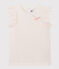 Tee-shirt manches courtes en jersey enfant fille rose MINOIS/blanc MARSHMALLOW