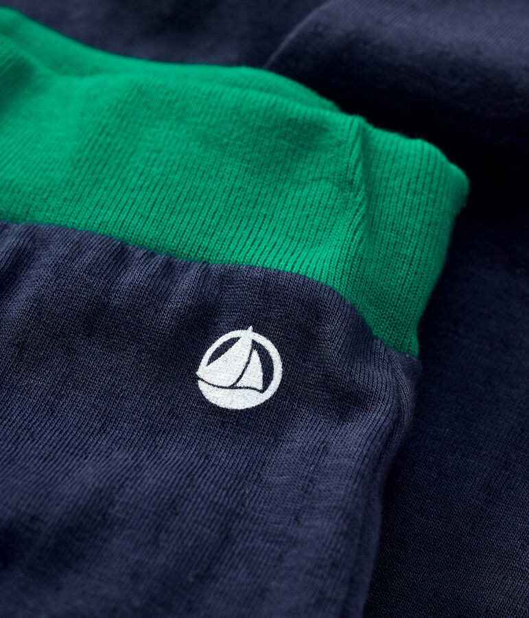 Katoenen broek baby. blauw SMOKING/wit MULTICO