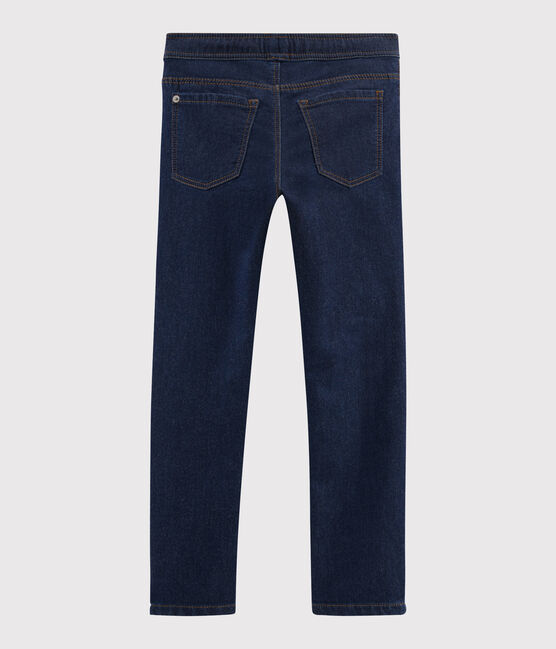 Denim molton broek voor jongens blauw DENIM BLEU FONCE