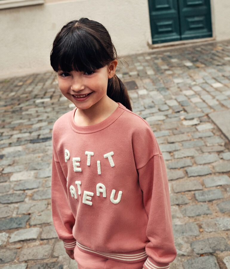 Sweatshirt en molleton enfant fille / gar&ccedil;on rose
