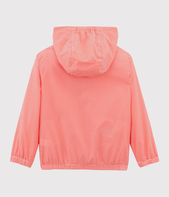 Windbreker voor kinderen roze GROSEILLER/wit MARSHMALLOW