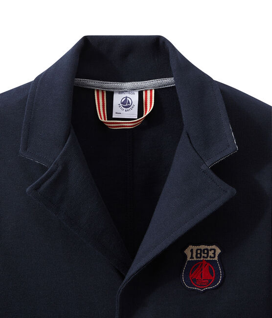 Blazer in zware jersey voor jongens blauw SMOKING