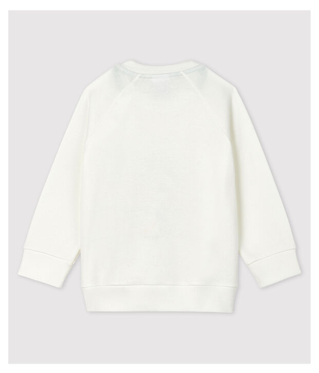 Katoenen sweatshirt voor baby's. wit