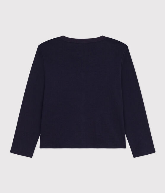 Cardigan voor meisjes in katoen blauw SMOKING